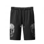 philipp plein bean jogging short pant two skull black